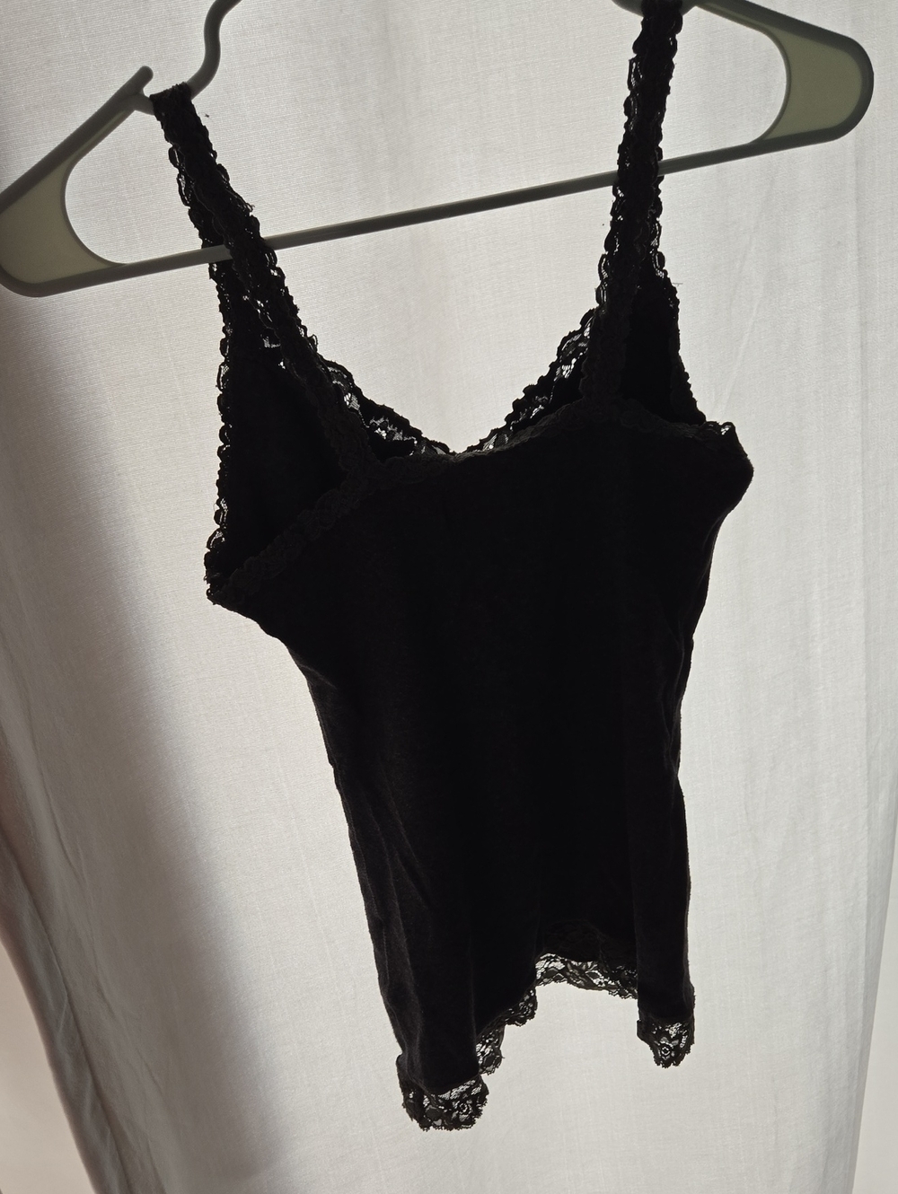 Vintage Y2K Abercrombie & Fitch 2000s Lace Bow Trim Fitted Cami Fairy Tank Top S - Picture 14 of 14
